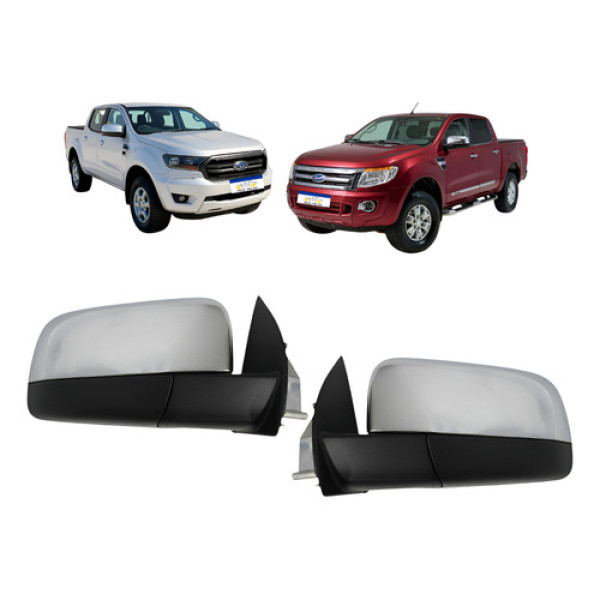 Retrovisor Elétrico Ranger 2013 A 2022 Cromado S/pisca Par