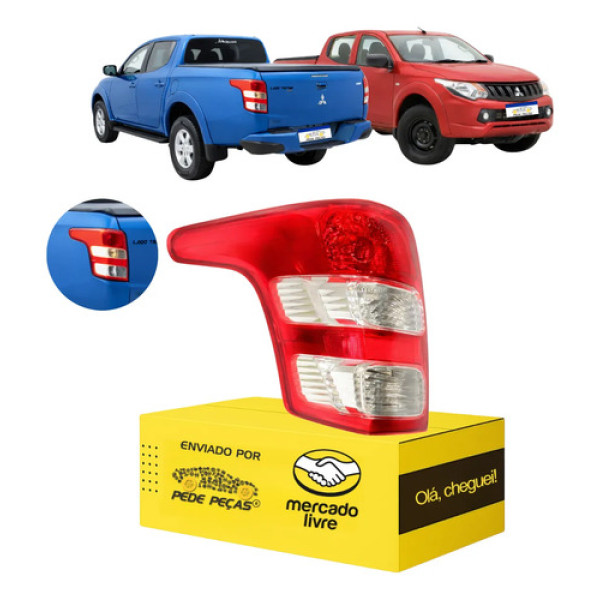 Lanterna L200 Triton Gls Gl 2017 18 19 20 21 22 A 2025 Le Esquerdo/motorista Vermelho