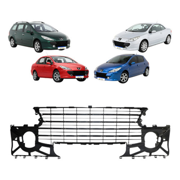 Grade Peugeot 307 2007 2008 2009 2010 2011 2012 - Preto - Fosco