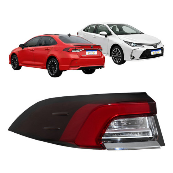 Lanterna Corolla 2020 2021 2022 2023 2024 A 2026 Canto L.e Esquerdo/motorista Vermelho