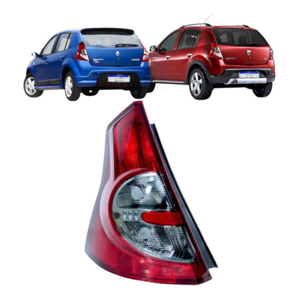 Lanterna Renault Sandero 2008 2009 2010 2011 Fume Le