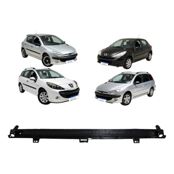 Alma Para-choque Dianteiro Peugeot 206 E 207 1999 A 2015 Preto