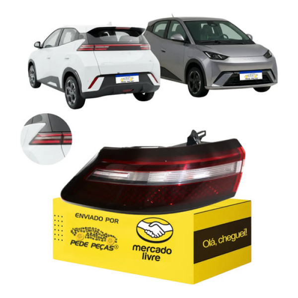 Lanterna Sinaleira Byd Dolphin Mini Gs Ev 2024 2025 2026 L.e Esquerdo/motorista Vermelho