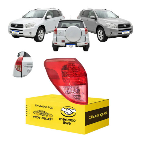 Lanterna Sinaleira Toyota Rav4 2006 2007 2008 C/led L.e Esquerdo/motorista Cristal