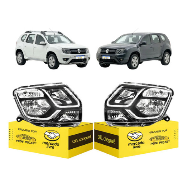 Par Farol Renault Duster 2016 2017 2018 2019 2020 Novo Ambos Lados
