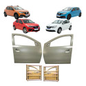 Par Porta Renault Logan Sandero Stepway 2014 2015 A 2024 Dianteira Ambos Lados Cinza Para Pintura