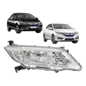 Farol Honda City 2015 2016 2017 Cromado Novo Lado Direito Direito