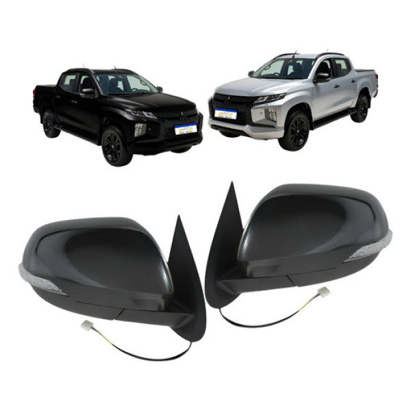 Par Retrovisor Mitsubishi Triton 2021 A 2025 Elétrico 