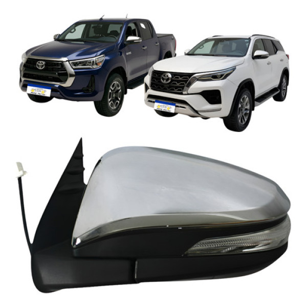 Retrovisor Le C/pisca Eletrico Toyota Hilux Sw4  2016 A 2025 Esquerdo/motorista