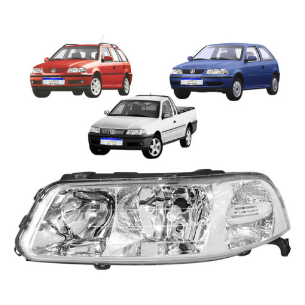 Farol Vw Gol Saveiro Parati G3 1999 2000 2001 2002 A 2005 Le