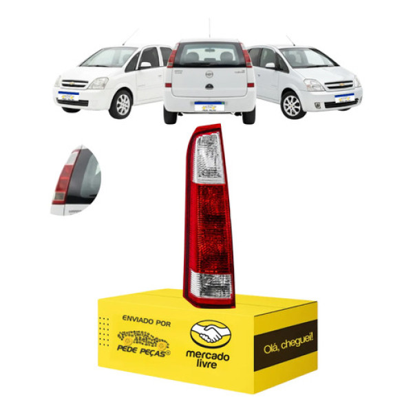 Lanterna Gm Meriva 2002 2003 2004 2005 2006 2007 2008 Le Esquerdo/motorista Cristal