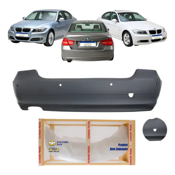 Parachoque Traseiro Bmw Serie 3 325i 2009 A 2012 C/f Sensor