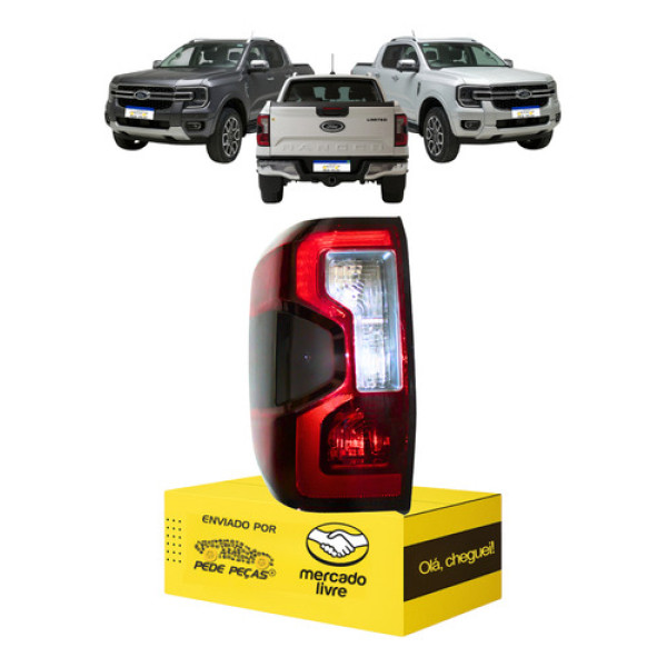 Lanterna Ford Ranger 2024 2025 2026 Full Led 8p Le Esquerdo/motorista Fumê