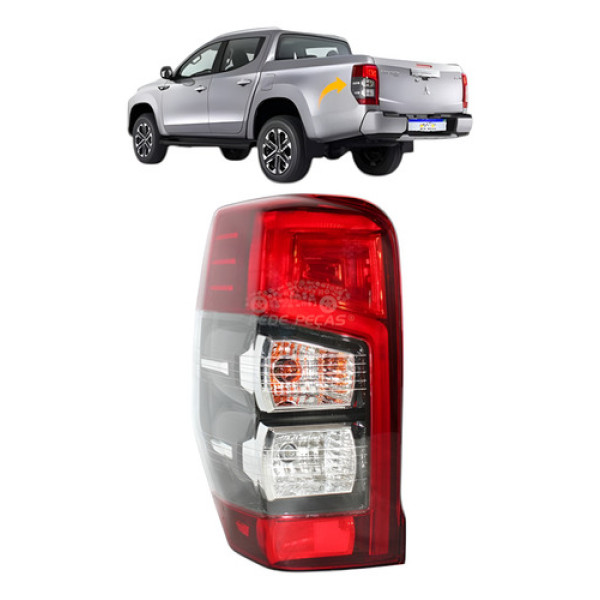 Lanterna Esquerda L200 2021 A 2025 Lado Motorista Novo C/led Esquerdo/motorista Vermelho
