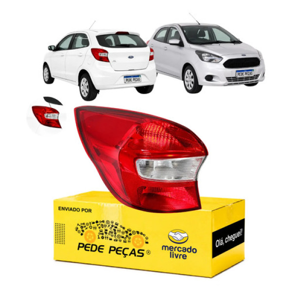 Sinaleira Traseira Ford Ka Hatch S Se 2015 A 2018 Novo Le Esquerdo/motorista Vermelho