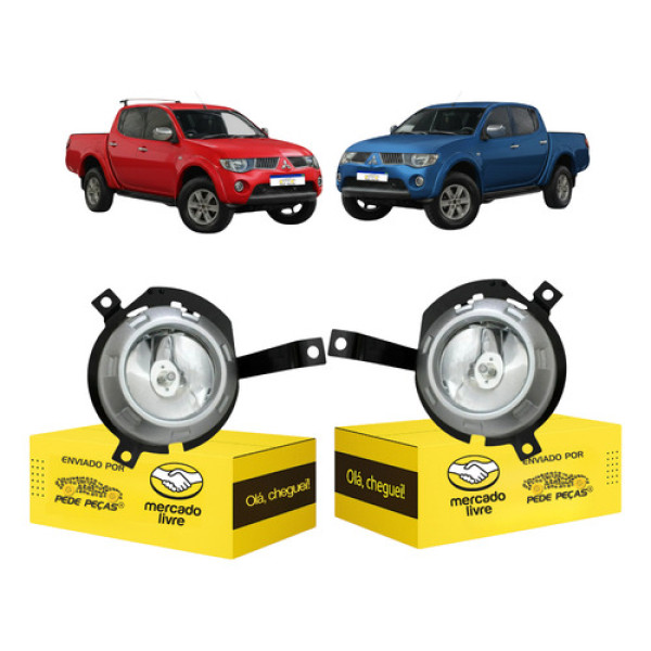 Farol Milha Auxiliar Triton L200 2008 2009 2010 2011 Par