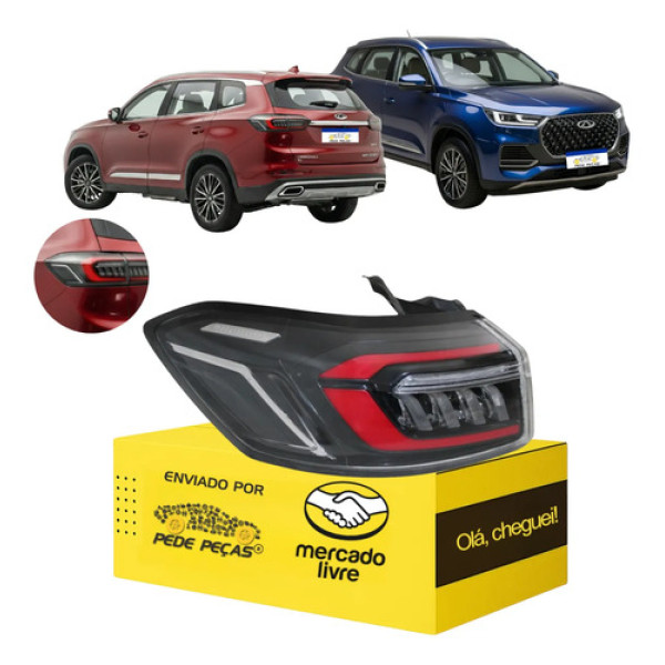 Lanterna Sinaleira Chery Tiggo 8 2023 2024 2025 Pro L.e Esquerdo/motorista Preto