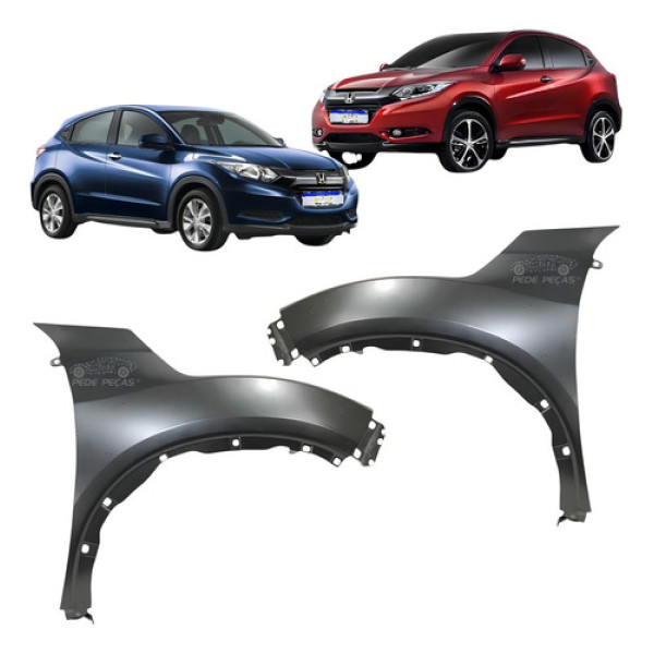 Paralama Hrv Hr-v 2015 2016 2017 2018 2019 2020 2021 Cor Direito Preto