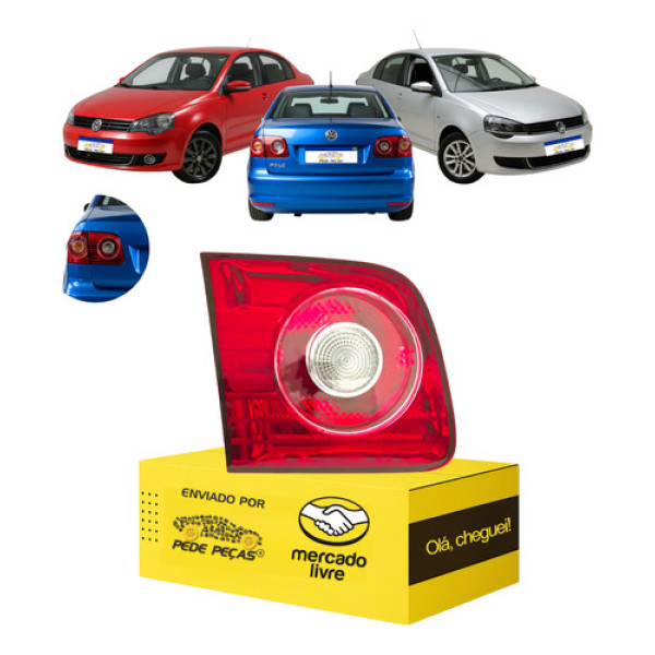 Lanterna Tampa Polo Sedan 2007 2008 2010 11 12 2013 2014 L.e Esquerdo/motorista Vermelho