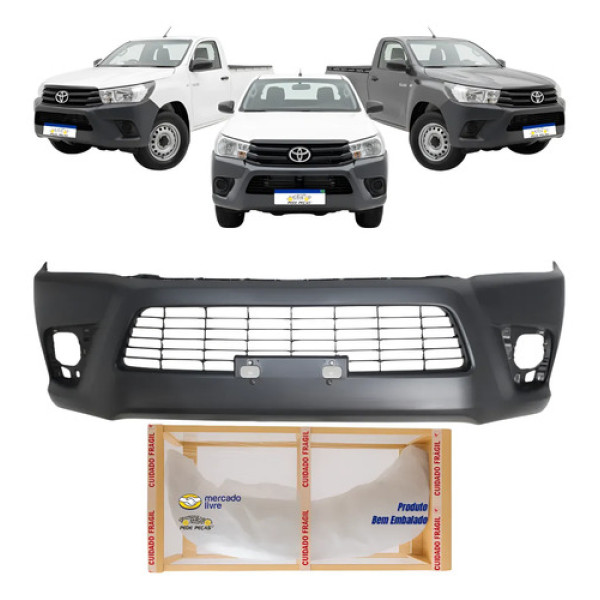 Parachoque Dianteiro Toyota Hilux Cs 2016 2017 2018 C/grade Preto Texturizado