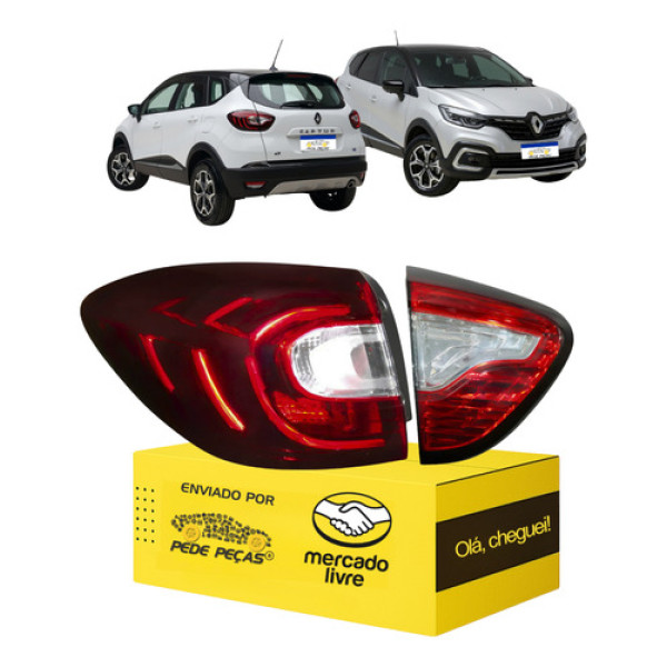 Lanterna Renault Captur 2017 2018 2019 2020 2021 2022 L.e Esquerdo Vermelho