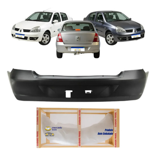Parachoque Renault Clio Sedan 2006 2007 2008 2009 Traseiro