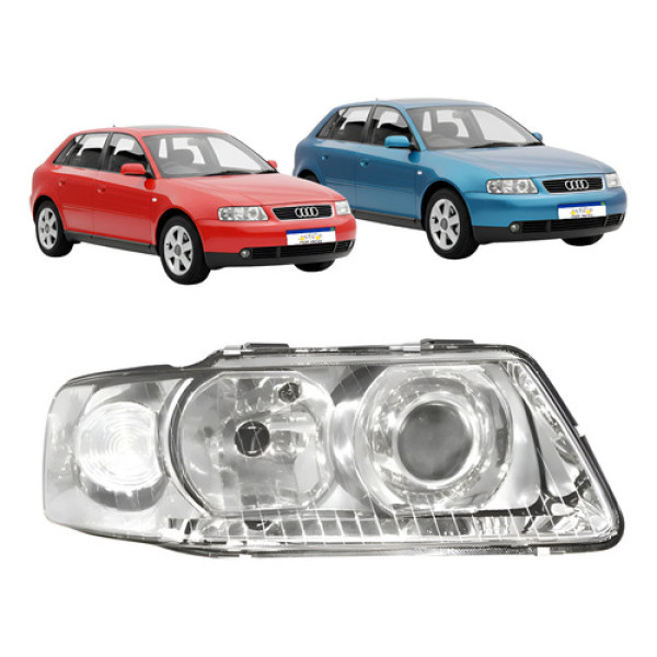 Farol Direito Audi A3 1999 2000 2001 2002 2003 2004 05 2006 - Direito/passageiro
