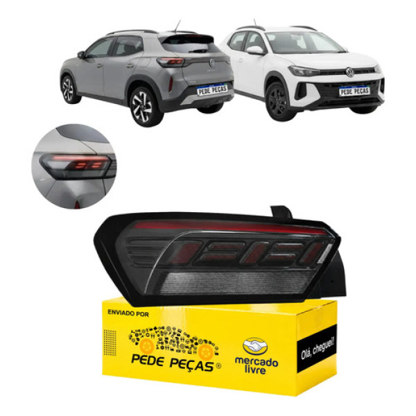 Lanterna Esquerda Traseira Volkswagen Tera 2025 2026 C/led Esquerdo/motorista Fumê