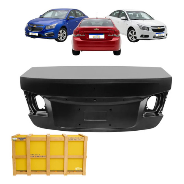 Tampa Traseira Malas Chevrolet Cruze 2012 13 2014 2015 2016 Preto Liso Para Pintura