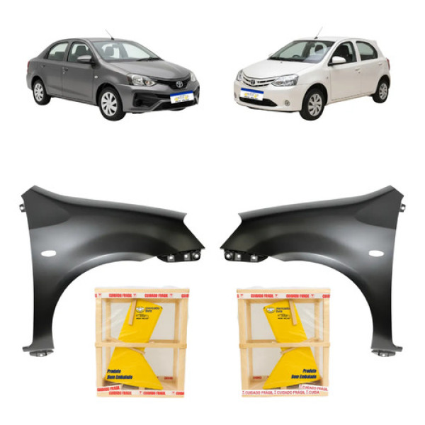 Par Paralama Etios 2012 13 14 15 16 17 18 19 20 2021 C/furo