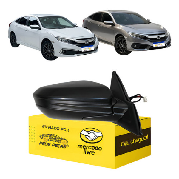 Retrovisor Honda Civic G10 2017 2018 2019 20 2021 Novo L.d