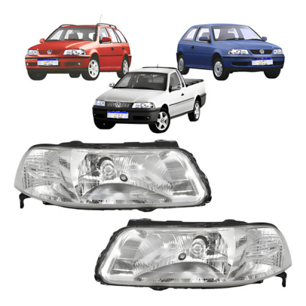 Par Farol Vw Gol Saveiro Parati G3 1999 2000 2001 A 2005 Ambos Lados