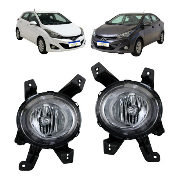 Par Farol Auxiliar Com Globo Optico Hyundai Hb20 2019 A 2022