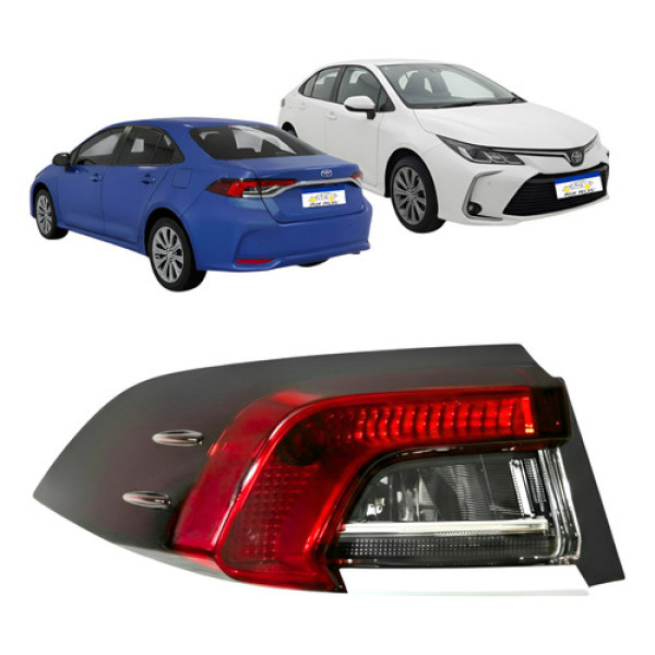 Lanterna Sinaleira Esquerda Corolla 2020 A 2025 S/led Canto Esquerdo/motorista Vermelho