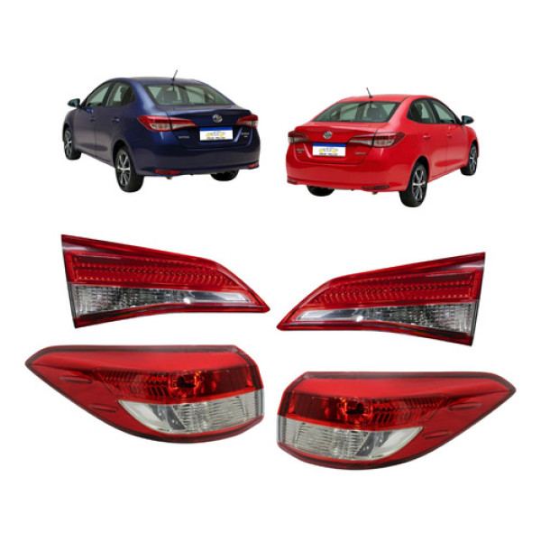 Lanterna Canto E Tampa Yaris Sedan 2019 A 2025 Jogo 4 Pecas