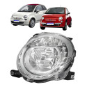 Farol Superior Fiat 500 2008 2009 2010 A 2015 Cromado Le Esquerdo/motorista