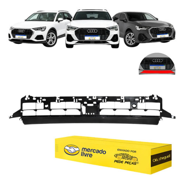 Grade Inferior Audi Q3 Black S 2020 21 22 23 24 2025 Nova Preto Brilhante
