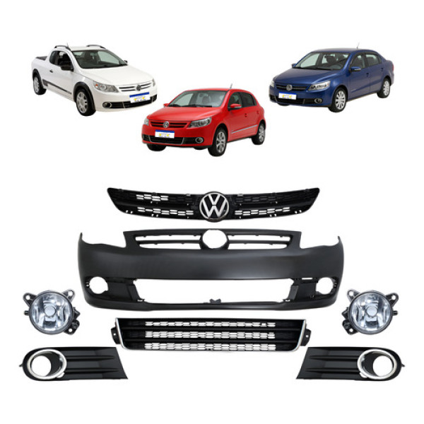Kit Parachoque Gol G5 2009 2010 2011 2012 13 Saveiro Voyage - Preto