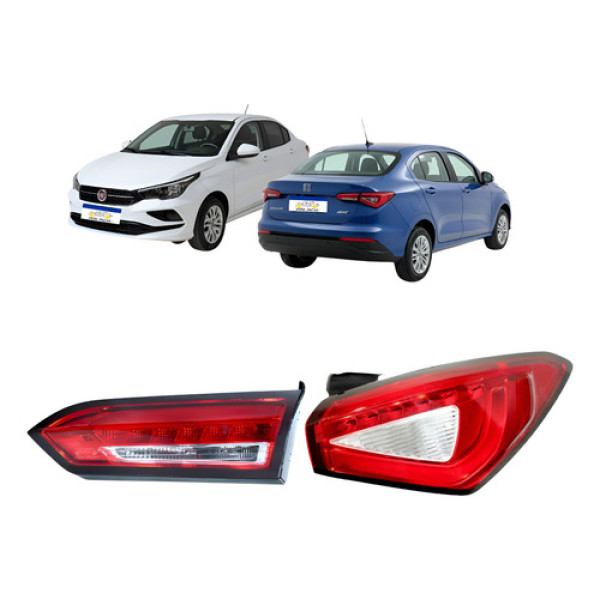Lanterna Tampa Canto Fiat Cronos 2018 A 2025 Par Lado Carona Direito/passageiro Vermelho