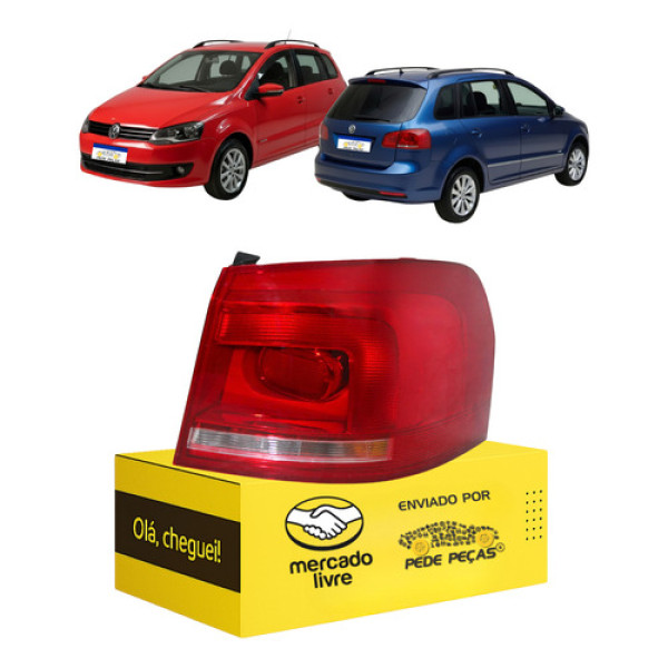 Lanterna Sinaleira Spacefox 2011 2012 2013 2014 Nova L.d Direito/passageiro Vermelho