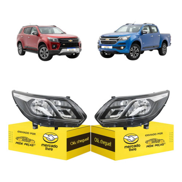 Farol S10 Trailblazer 2017 2018 2019 2020 A 2024 C/led Par Esquerdo
