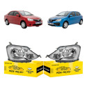 Par Farol Sinaleira Etios 2013 A 2018 Cromado Carcaça Cinza Ambos Lados