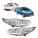 Farol Ford New Fiesta 2013 2014 2015 2016 A 2019 Cromado Par - Direito