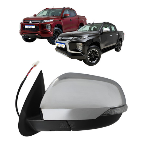 Retrovisor Mitsubishi Triton 2021 A 2025 Rebatimento C/pisca