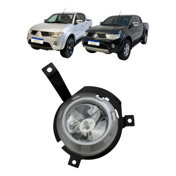 Farol Milha Esquerdo Mitsubishi L200 2009 A 2011 Com Moldura
