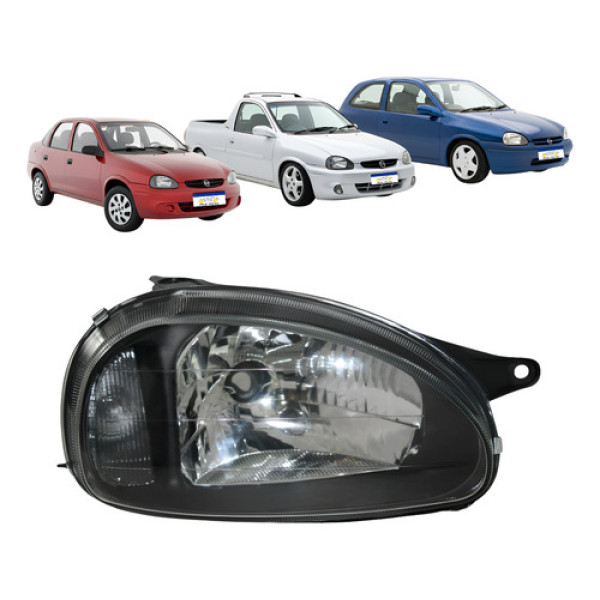 Farol Farol Direito Corsa Classic Wagon Pickup 1994 A 2010 Direito/passageiro Farol Farol Direito Corsa Classic Wagon Pickup 1994 A 2010 Direito/passageiro