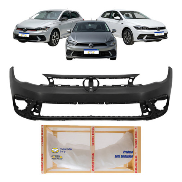 Parachoque Vw Polo 2023 2024 2025 2026 Novo Preto