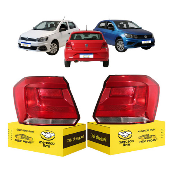 Par Lanterna Gol G7 G8 2017 2018 2019 2020 2021 2022 2023 Ambos Lados Vermelho