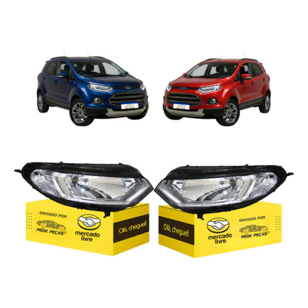 Par Farol Ford Ecosport 2013 2014 2015 2016 2017 Com Led Ambos Lados