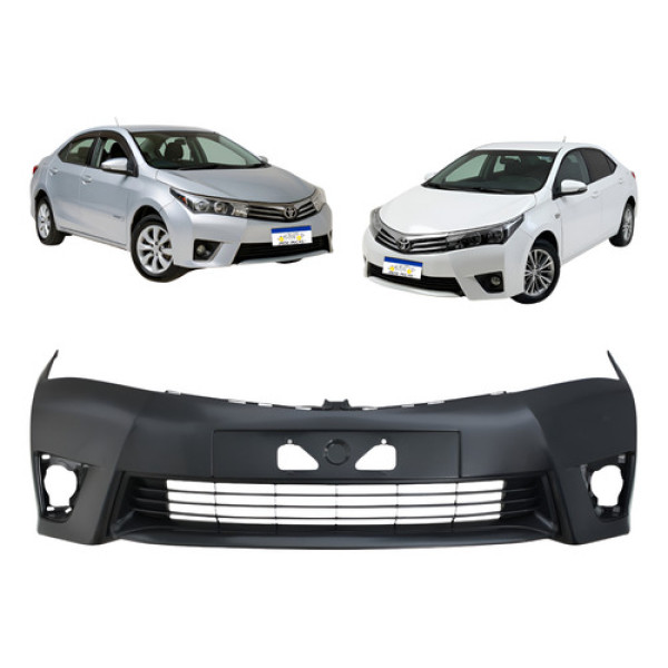 Parachoque Dianteiro Corolla 2014 2015 2016 2017 Com Furo Preto